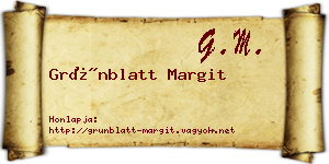 Grünblatt Margit névjegykártya